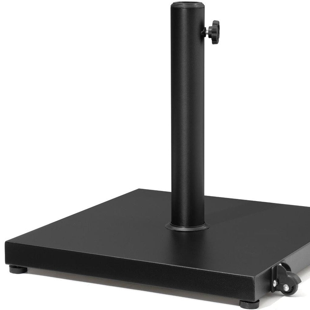 Black Market Umbrella Steel In Ground Adjustable Umbrella Base With Wheels — view 4