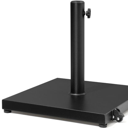 Black Market Umbrella Steel In Ground Adjustable Umbrella Base With Wheels