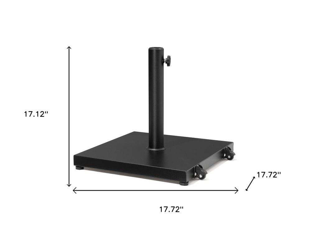 Black Market Umbrella Steel In Ground Adjustable Umbrella Base With Wheels — view 5