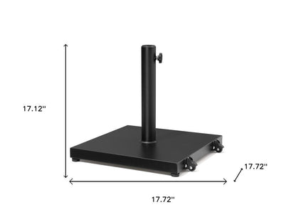 Black Market Umbrella Steel In Ground Adjustable Umbrella Base With Wheels