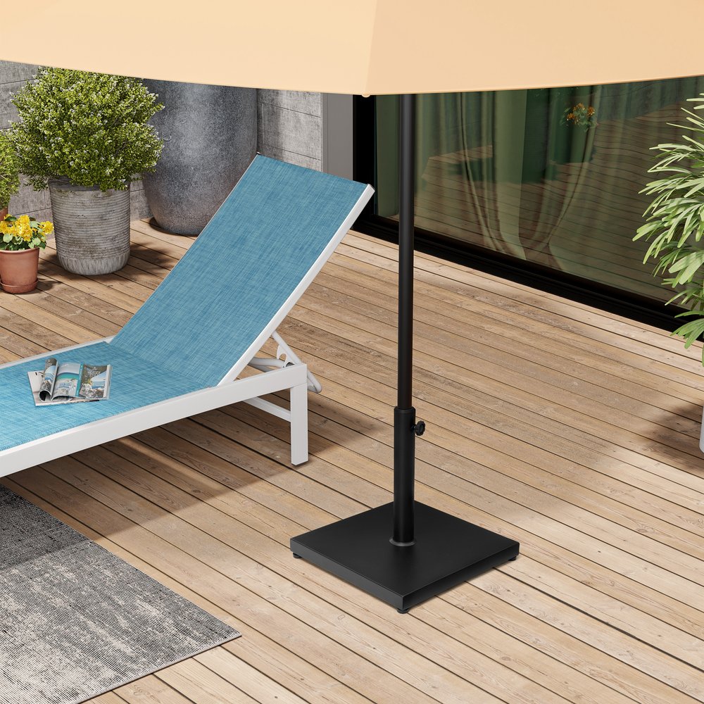 Black Market Umbrella Fillable Steel In Ground Adjustable Umbrella Base — view 3