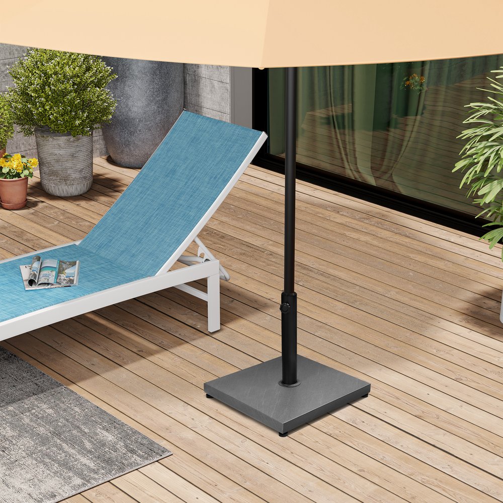 Gray Market Umbrella Fillable Steel In Ground Adjustable Umbrella Base — view 4