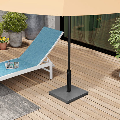 Gray Market Umbrella Fillable Steel In Ground Adjustable Umbrella Base