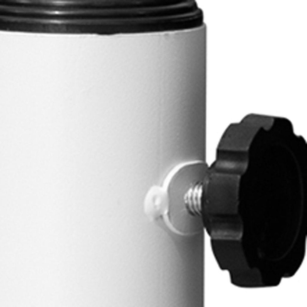 White Market Umbrella Fillable Steel In Ground Adjustable Umbrella Base — view 4