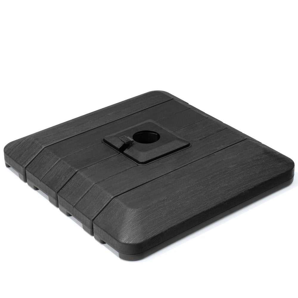 Black Cantilever Umbrella Fillable Steel In Ground Umbrella Base — view 1