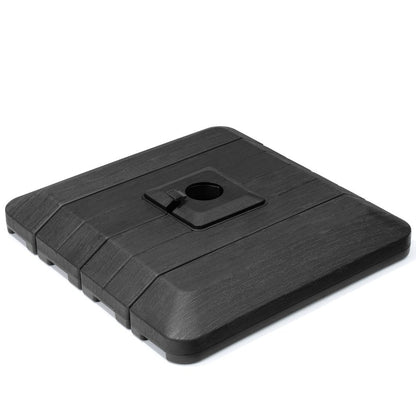 Black Cantilever Umbrella Fillable Steel In Ground Umbrella Base