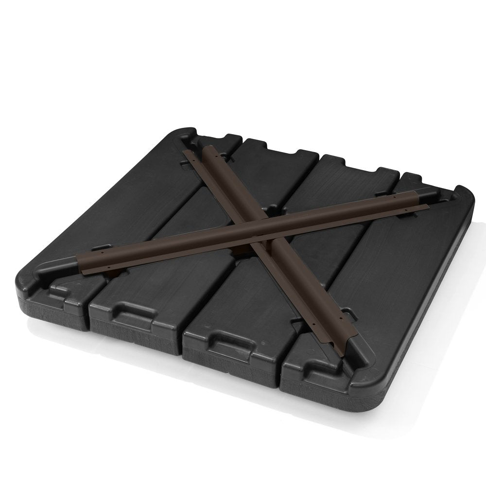 Black Cantilever Umbrella Fillable Steel In Ground Umbrella Base — view 2