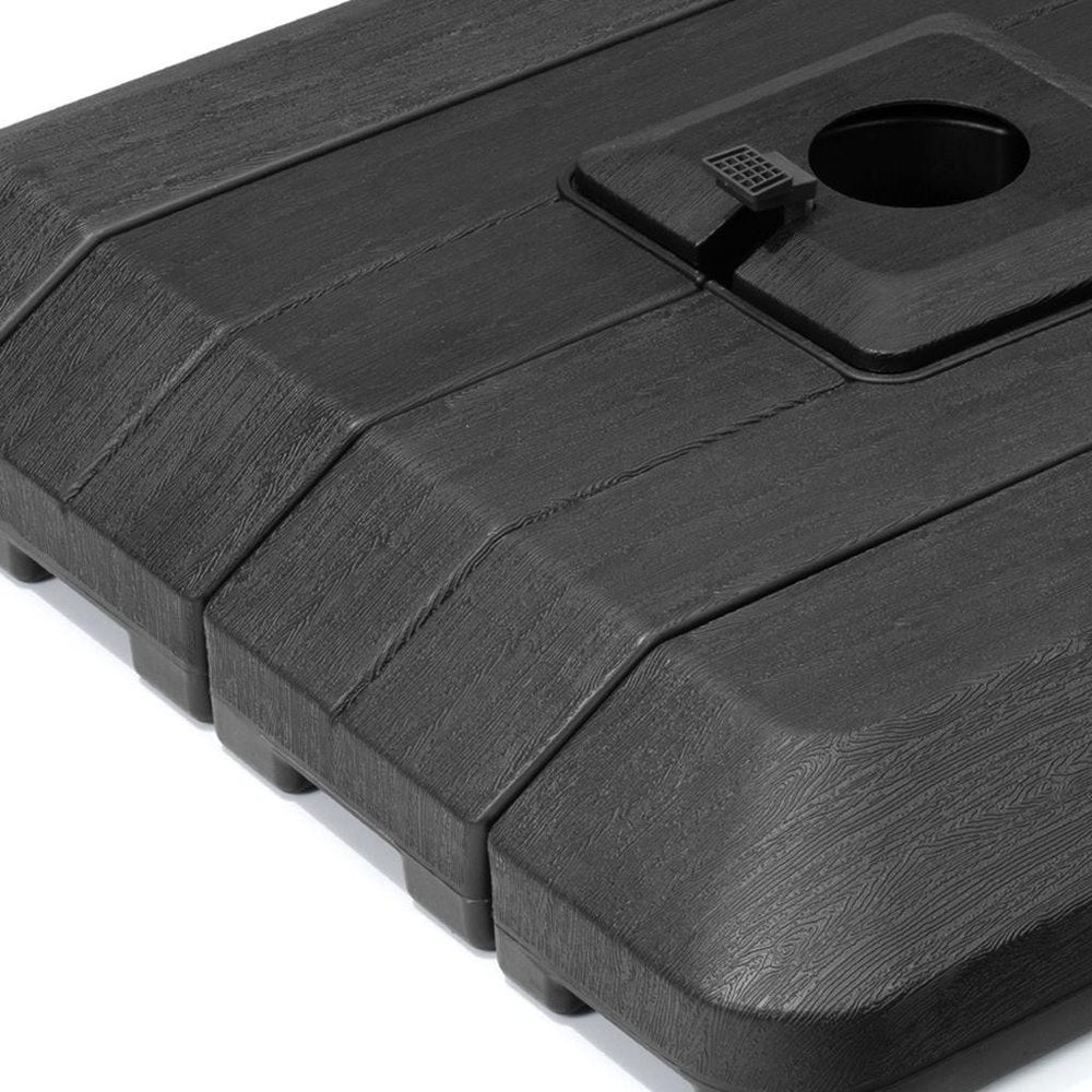 Black Cantilever Umbrella Fillable Steel In Ground Umbrella Base — view 5