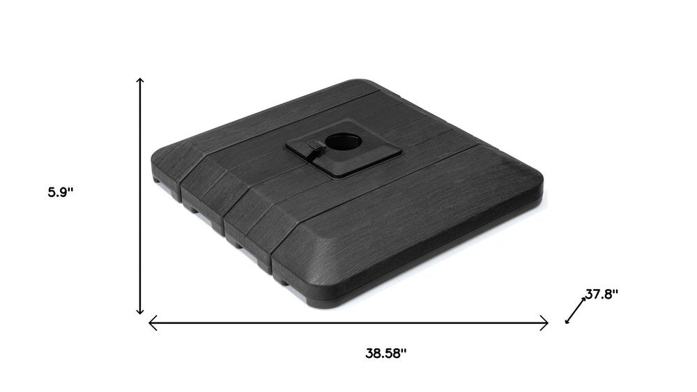 Black Cantilever Umbrella Fillable Steel In Ground Umbrella Base — view 7