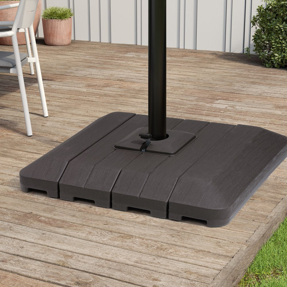 Brown Cantilever Umbrella Fillable Steel In Ground Umbrella Base — view 4