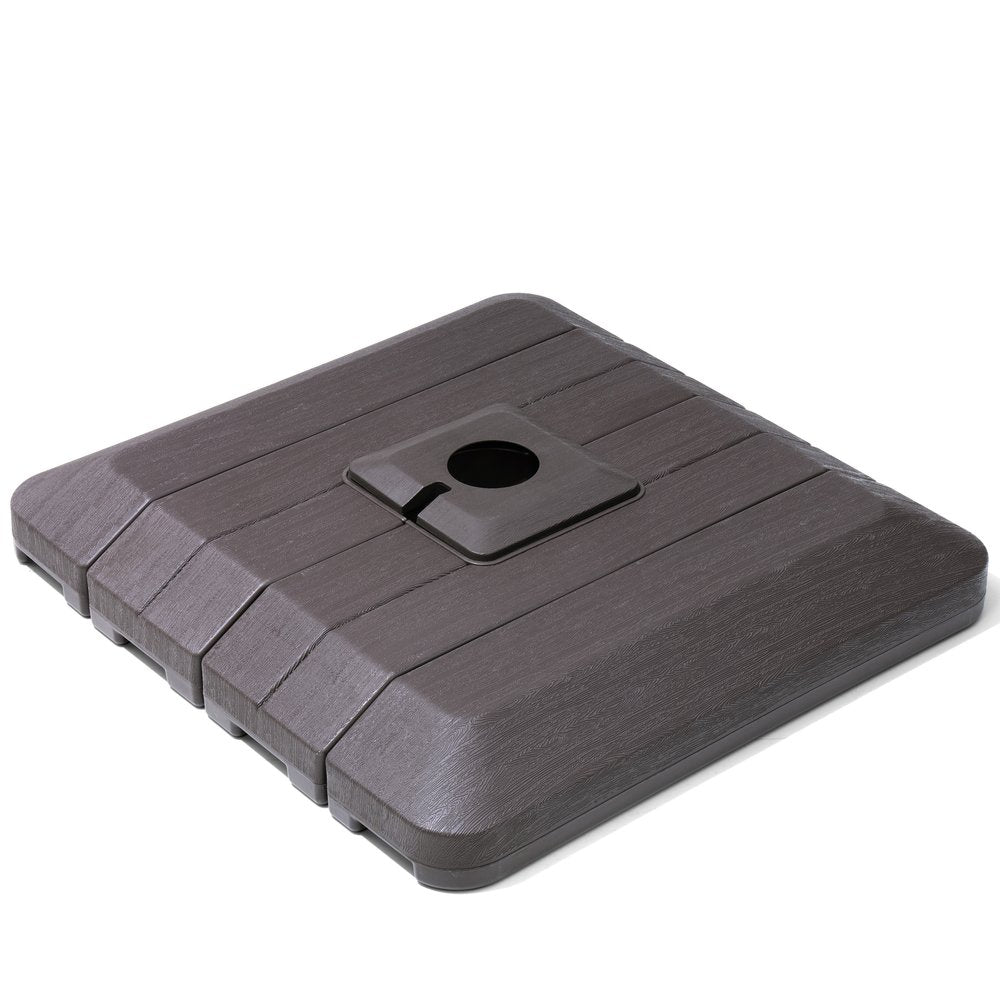 Brown Cantilever Umbrella Fillable Steel In Ground Umbrella Base — view 1