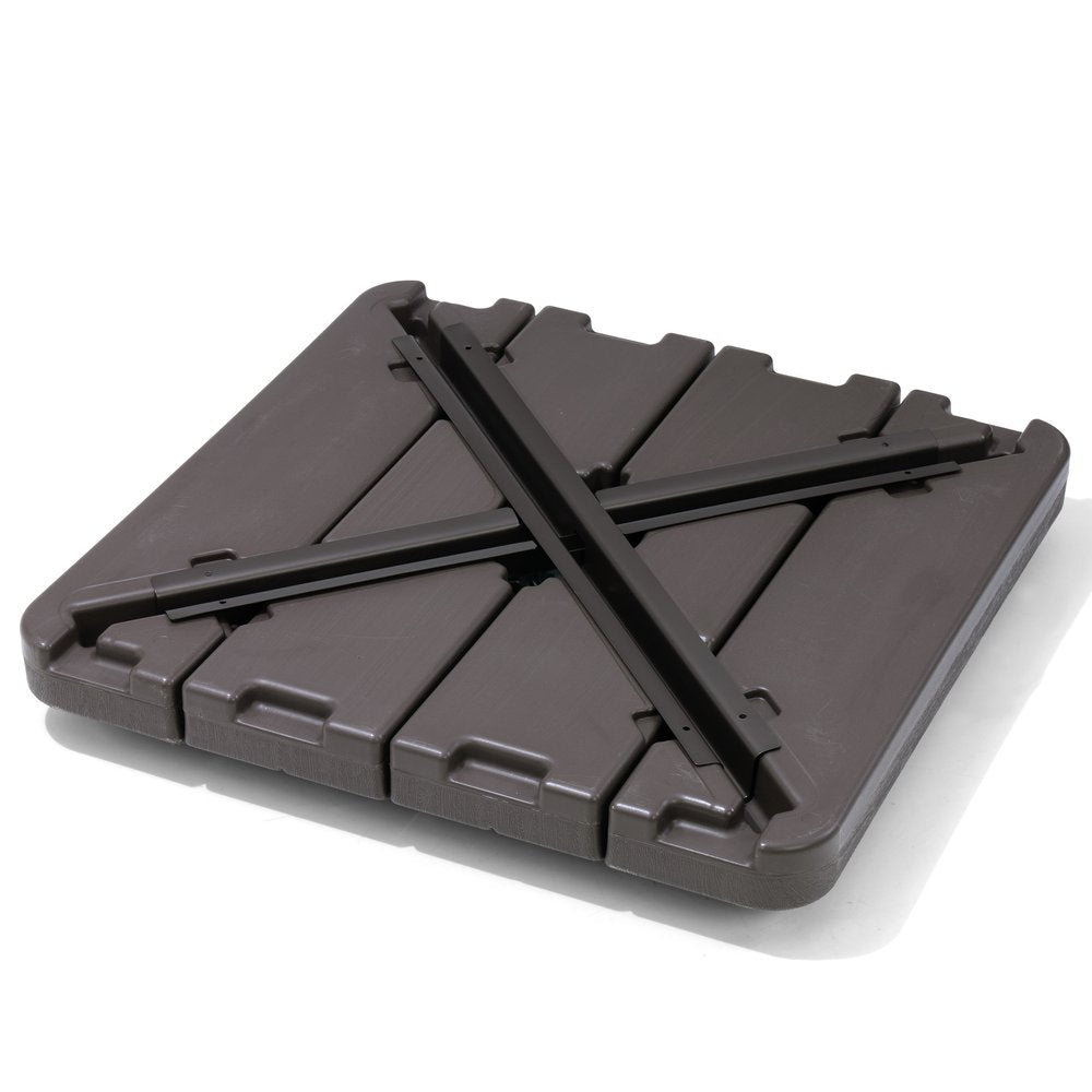 Brown Cantilever Umbrella Fillable Steel In Ground Umbrella Base — view 2