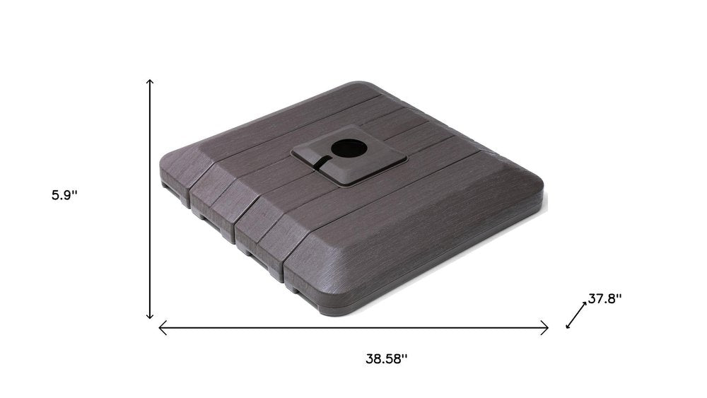 Brown Cantilever Umbrella Fillable Steel In Ground Umbrella Base — view 7