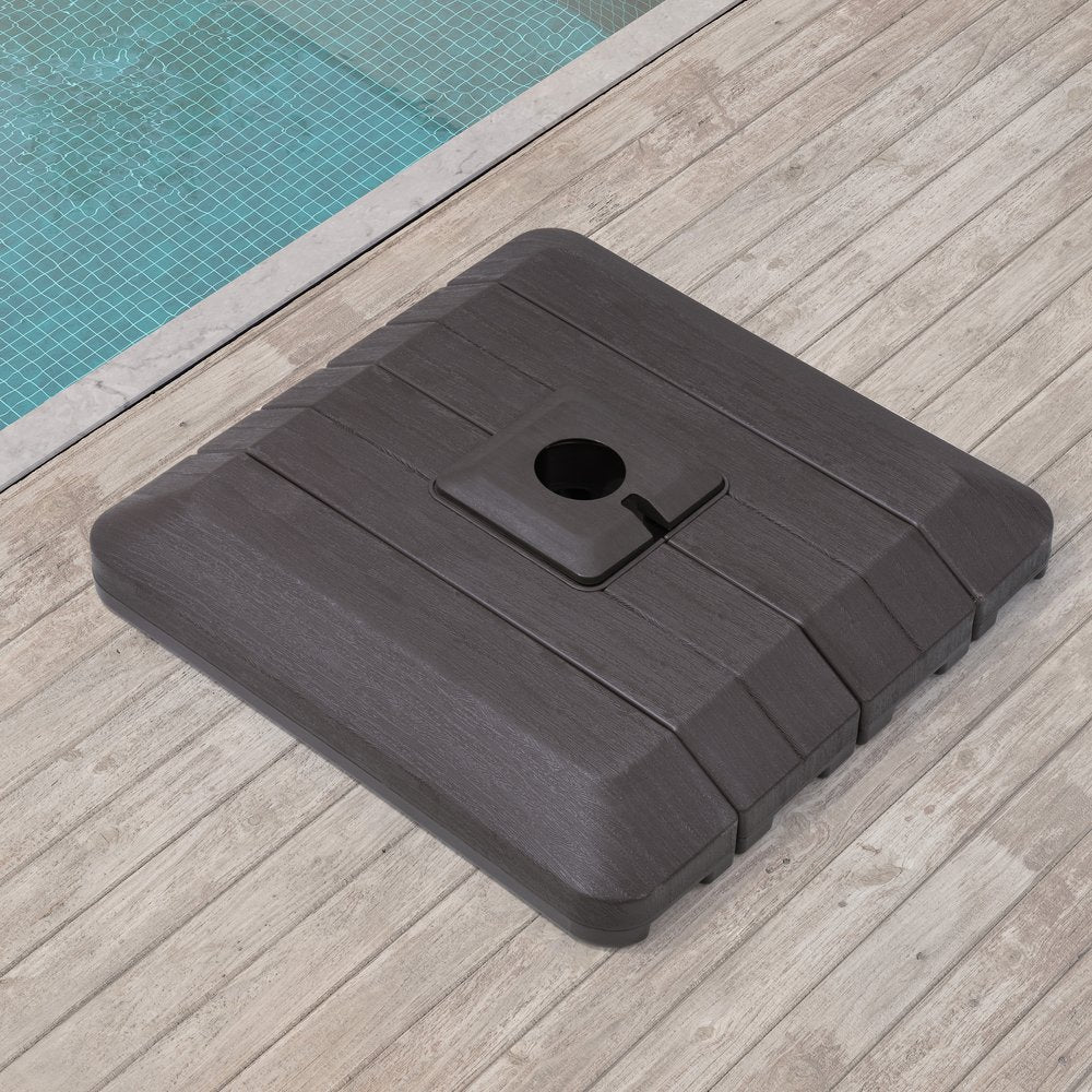 Brown Cantilever Umbrella Fillable Steel In Ground Umbrella Base — view 3