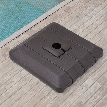 Brown Cantilever Umbrella Fillable Steel In Ground Umbrella Base