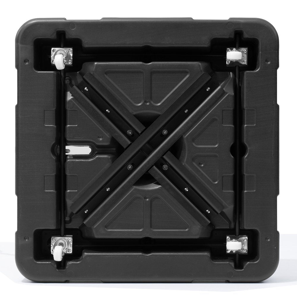 Black Cantilever Umbrella Fillable Steel In Ground Umbrella Base With Wheels — view 2