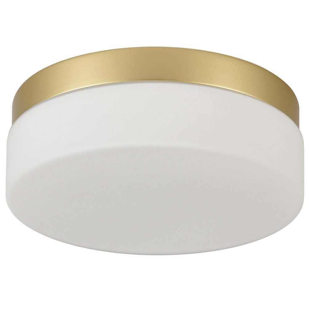 11" Black Metal And Glass Flush Mount Ceiling Light — view 11