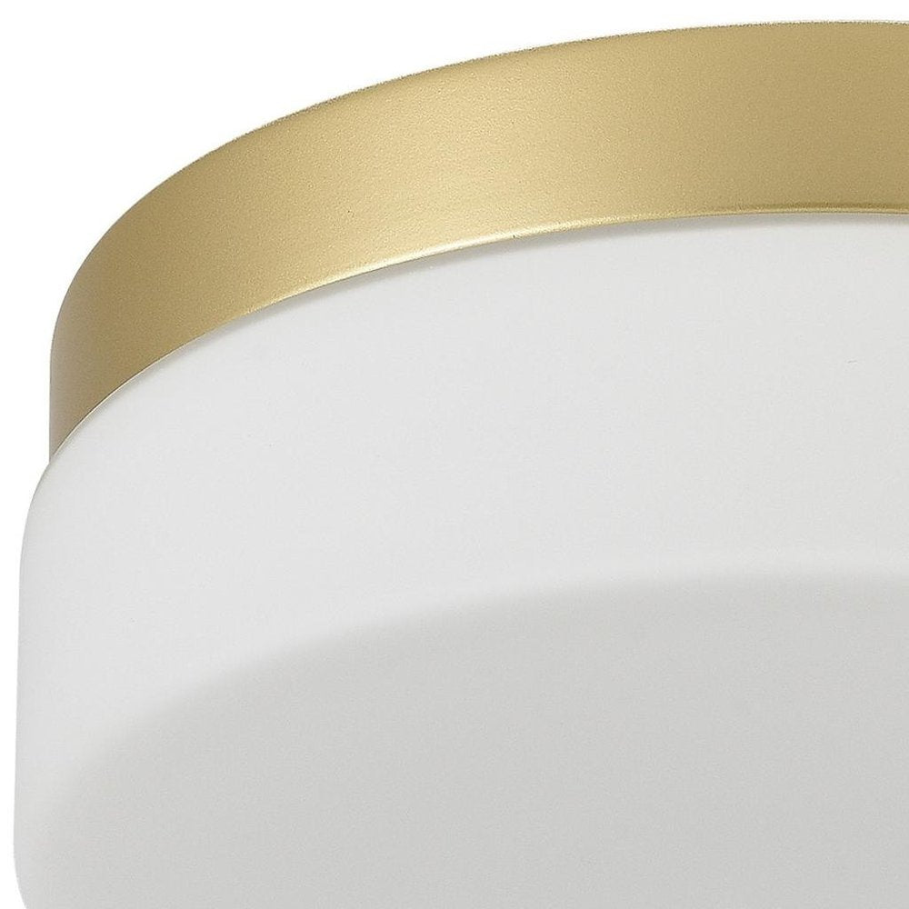 11" Black Metal And Glass Flush Mount Ceiling Light — view 12