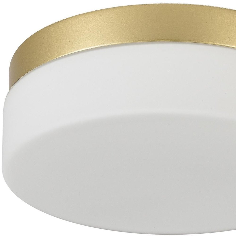 11" Black Metal And Glass Flush Mount Ceiling Light — view 13