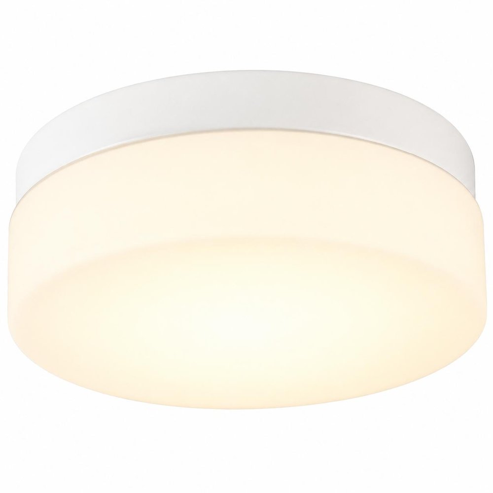 11" Black Metal And Glass Flush Mount Ceiling Light — view 16