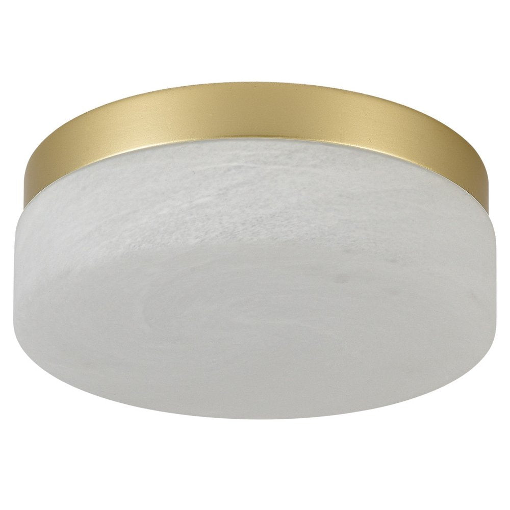 11" Black Metal And Frosted Glass Flush Mount Ceiling Light HomeRoots