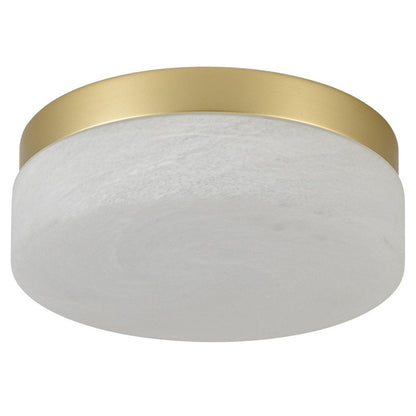 11" Black Metal And Frosted Glass Flush Mount Ceiling Light HomeRoots