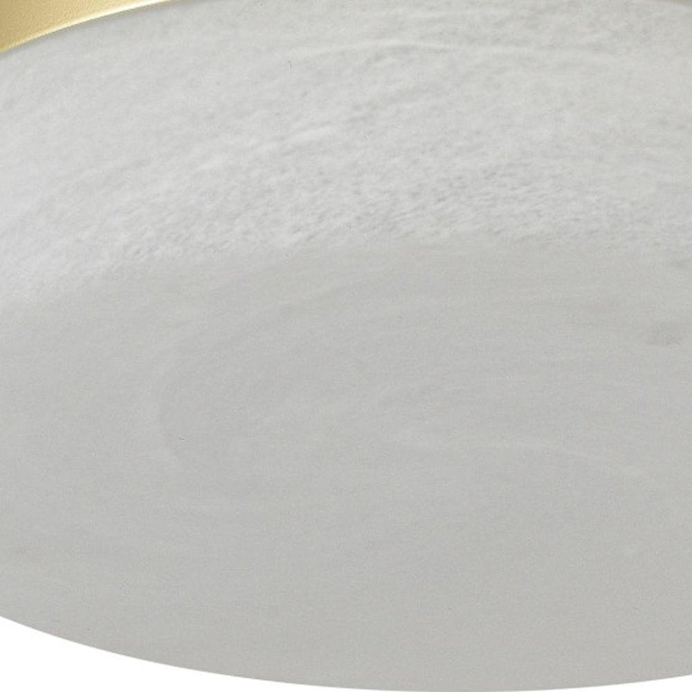 11" Black Metal And Frosted Glass Flush Mount Ceiling Light HomeRoots