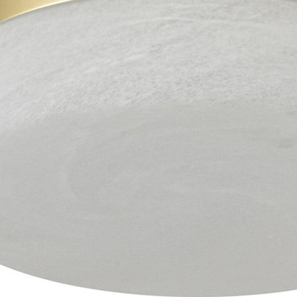 11" Black Metal And Frosted Glass Flush Mount Ceiling Light HomeRoots