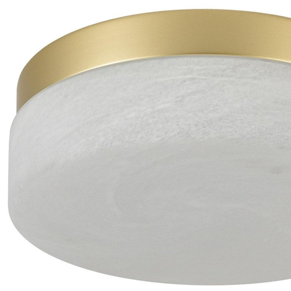 11" Black Metal And Frosted Glass Flush Mount Ceiling Light — view 13