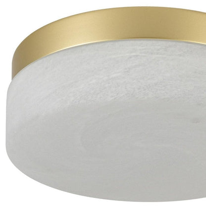 11" Black Metal And Frosted Glass Flush Mount Ceiling Light HomeRoots