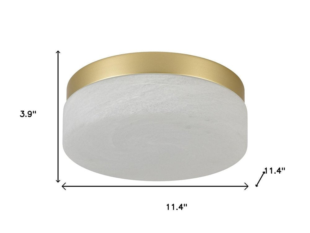 11" Black Metal And Frosted Glass Flush Mount Ceiling Light — view 14