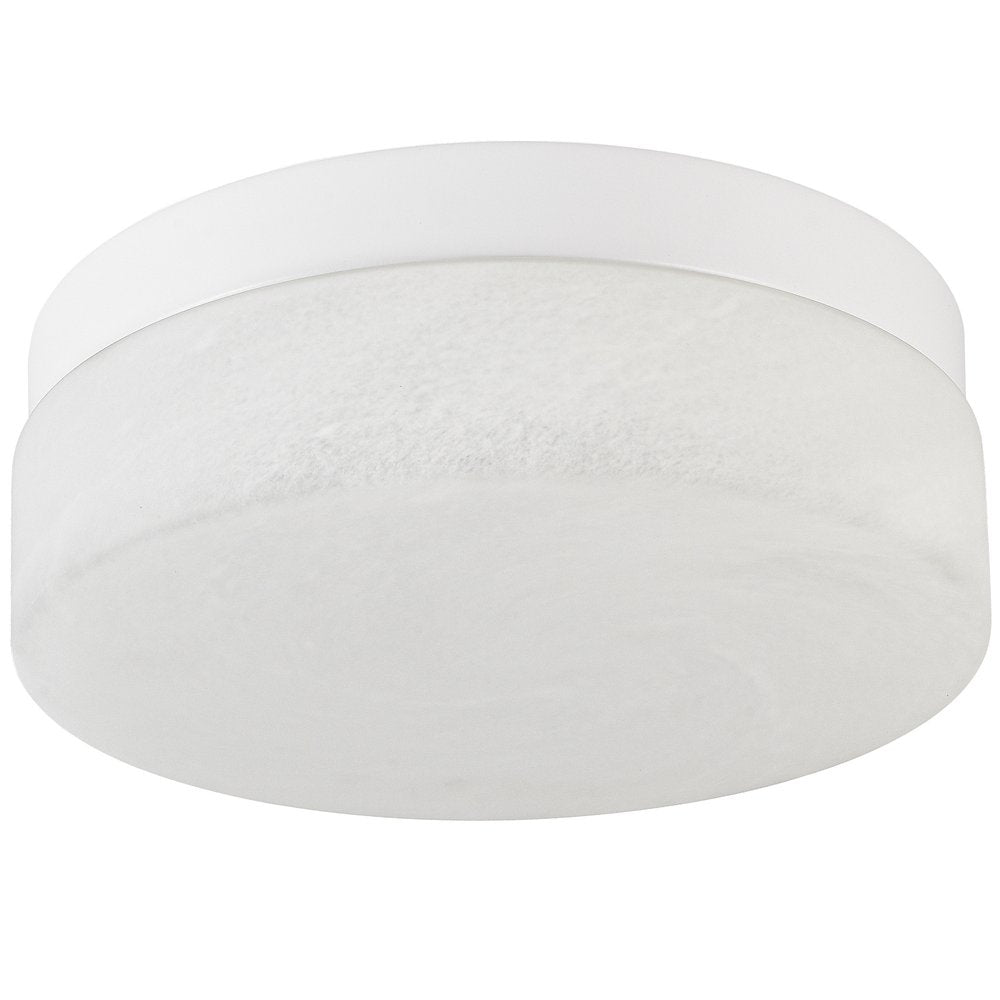 11" Black Metal And Frosted Glass Flush Mount Ceiling Light — view 17