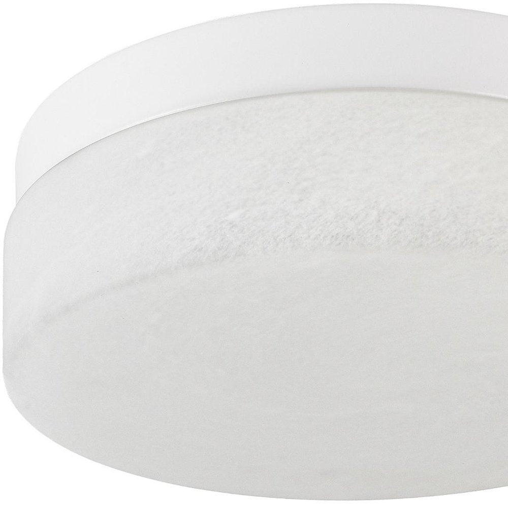11" Black Metal And Frosted Glass Flush Mount Ceiling Light — view 19