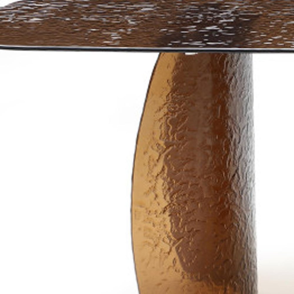 94" Bronze Glass Double Pedestal Base Dining Table — view 15