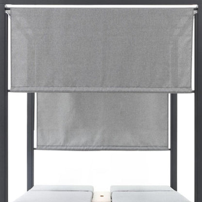 64" X 64" Gray Aluminum Gazebo HomeRoots