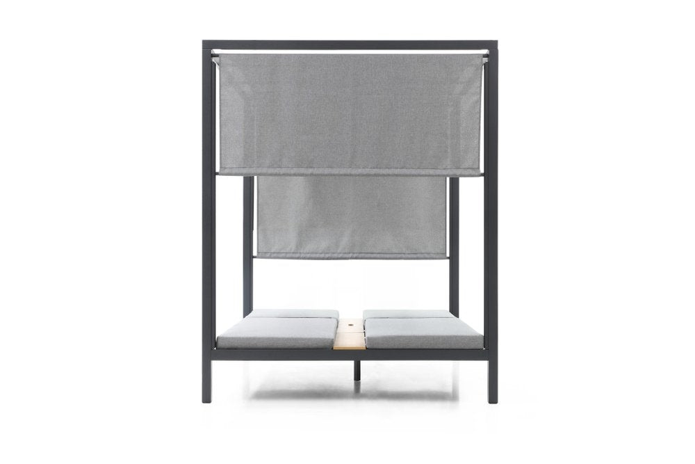 64" X 64" Gray Aluminum Gazebo — view 2