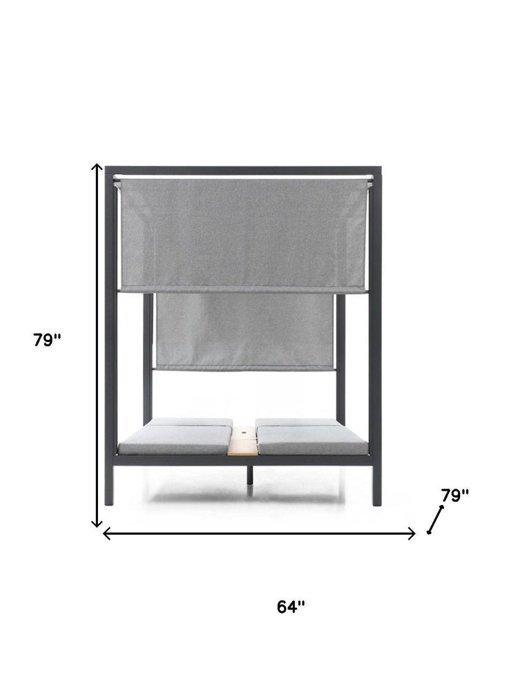 64" X 64" Gray Aluminum Gazebo HomeRoots