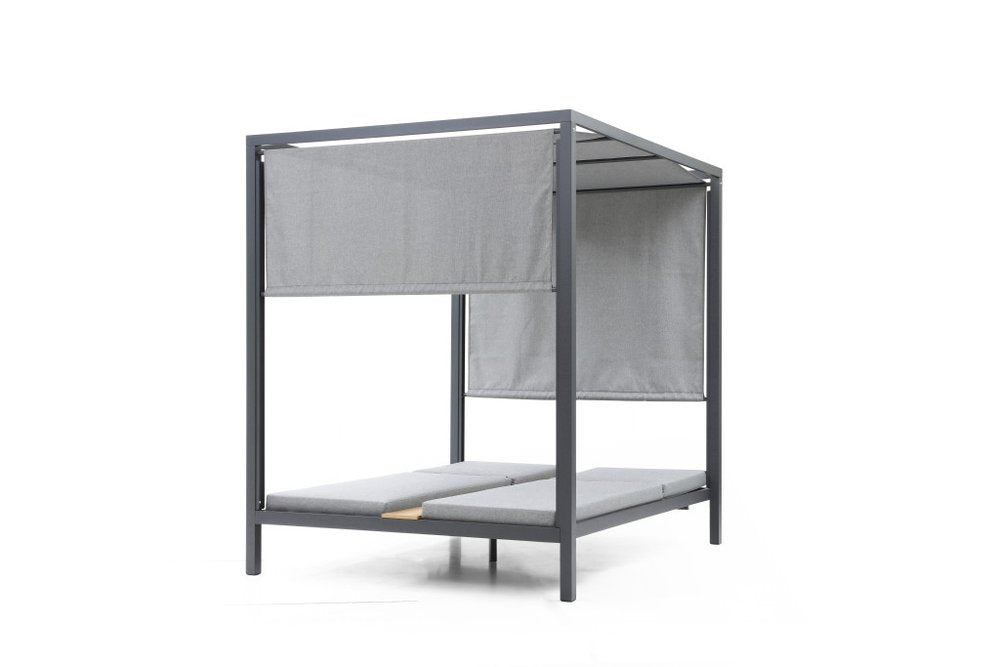 64" X 64" Gray Aluminum Gazebo — view 3