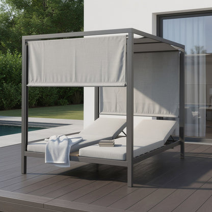 64" X 64" Gray Aluminum Gazebo HomeRoots