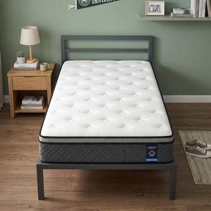 10" Twin Foam Medium Hybrid Mattress HomeRoots