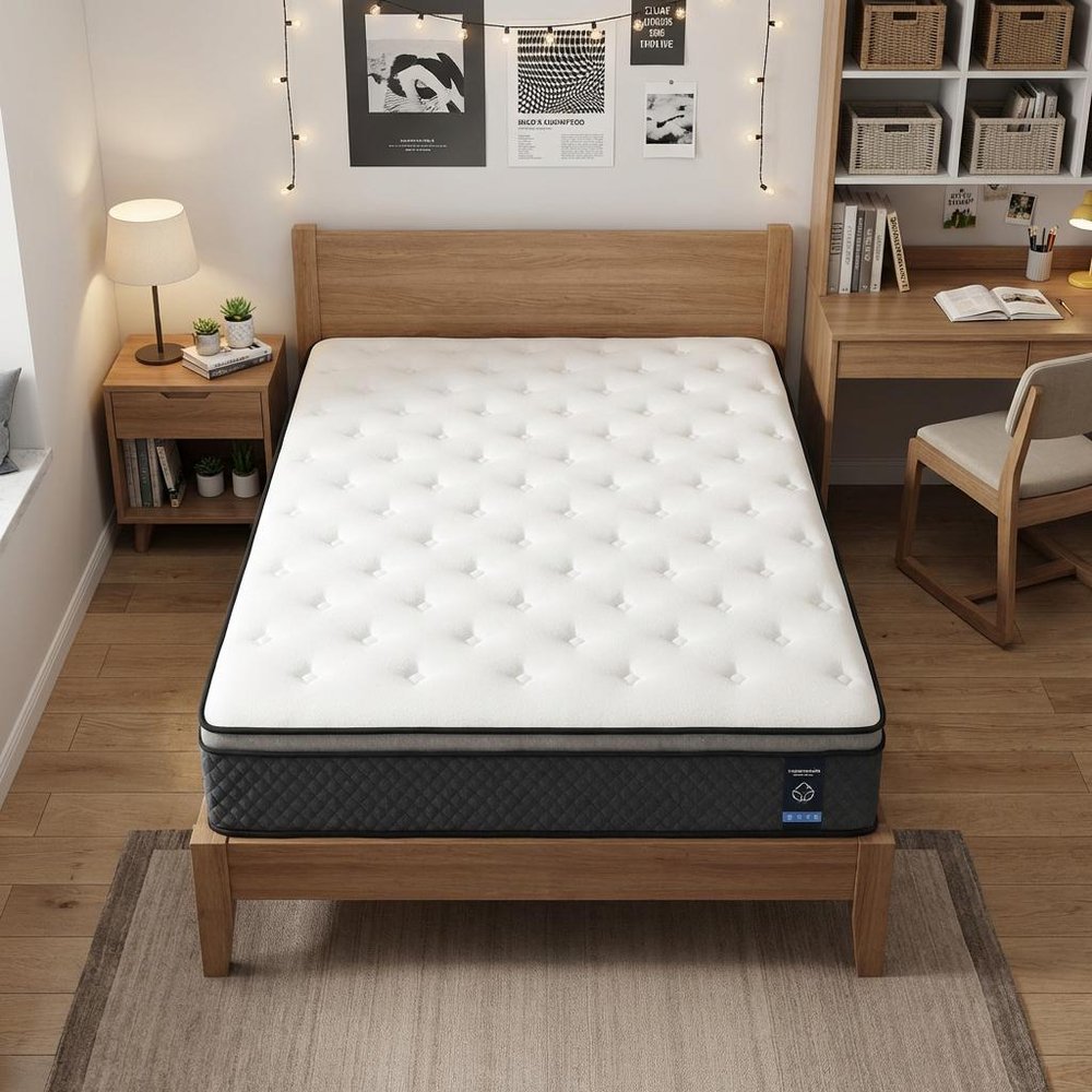 12" Queen Foam Medium Hybrid Mattress HomeRoots