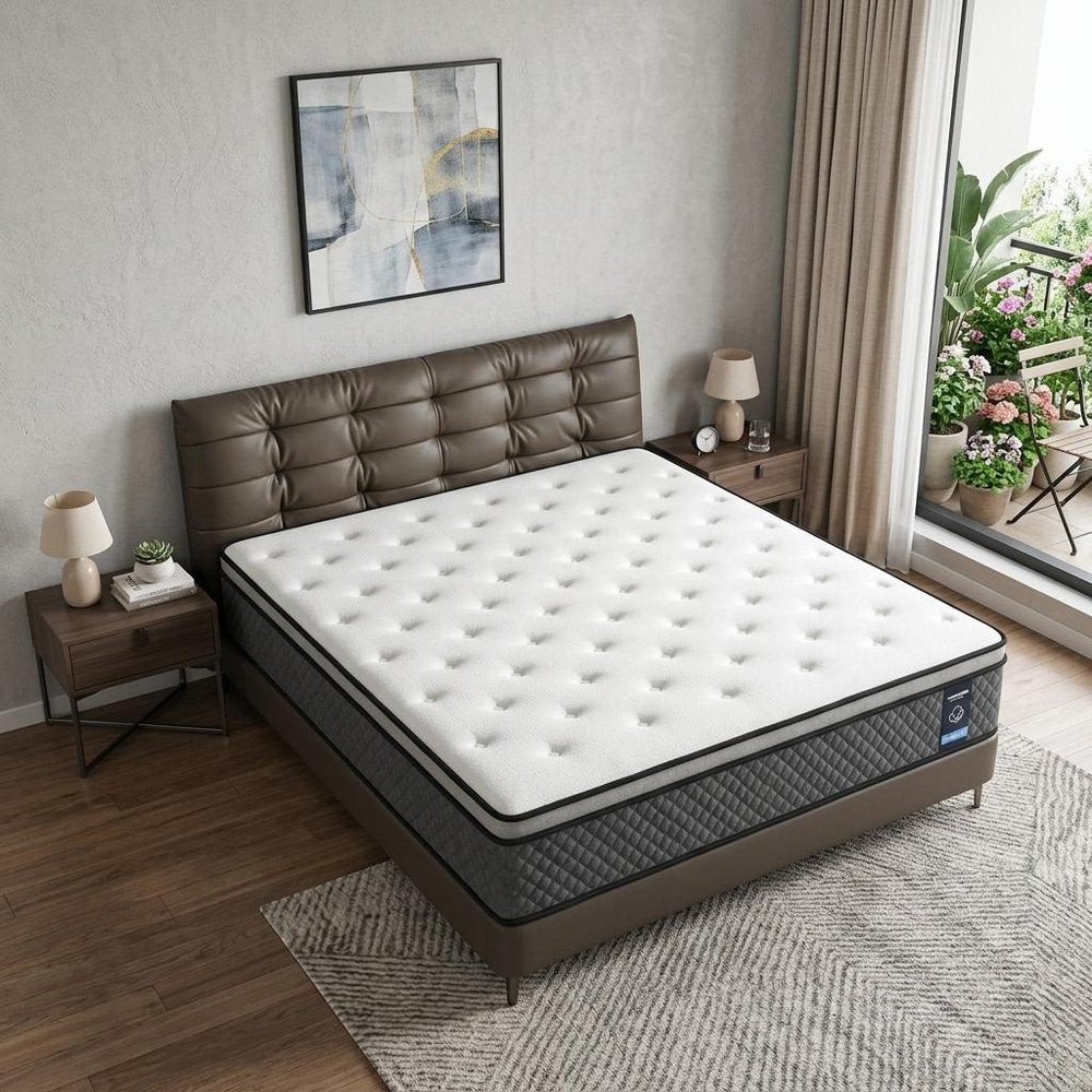 12" Queen Foam Medium Hybrid Mattress HomeRoots