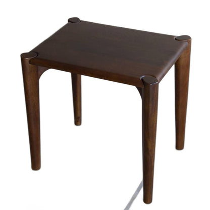 22" Brown Solid Wood Square End Table HomeRoots