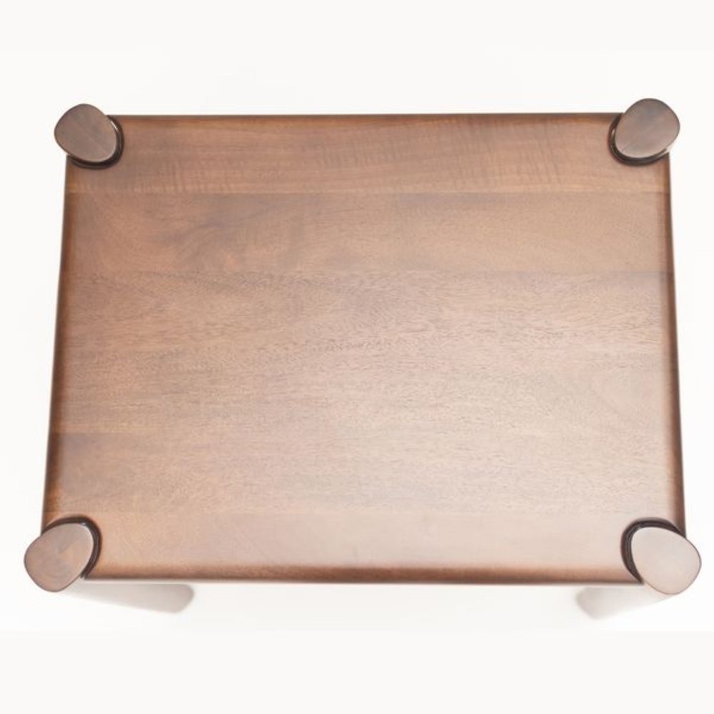 22" Brown Solid Wood Square End Table — view 4