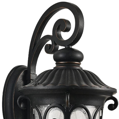 Black Transparent Outdoor Hanging Light With Clear Shades