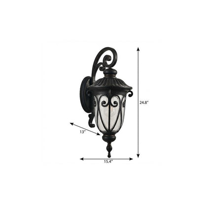 Black Transparent Outdoor Hanging Light With Clear Shades