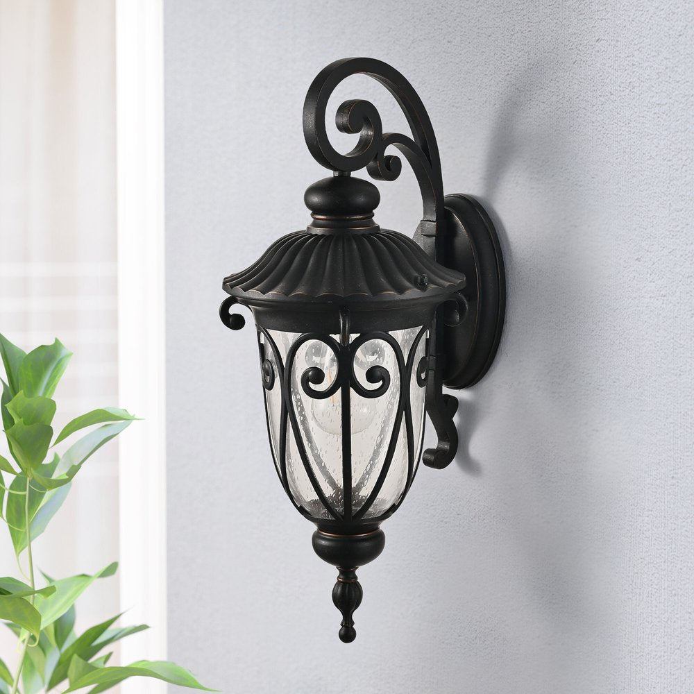 Black Transparent Outdoor Hanging Light With Clear Shades — view 4