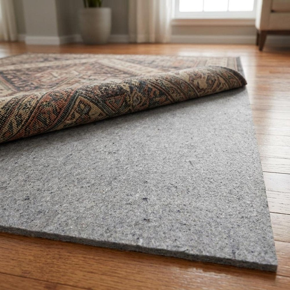 8' x 10' Gray Non Slip Rug Pad HomeRoots