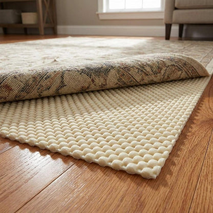 6' x 9' White Non Slip Rug Pad HomeRoots