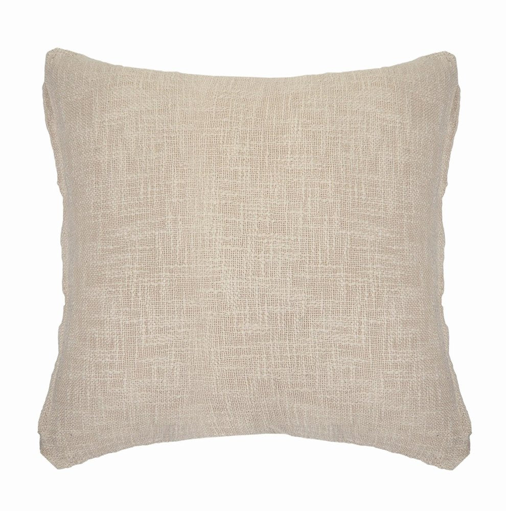 20" Beige And Brown Diamond Cotton Throw Pillow Cover with Texture